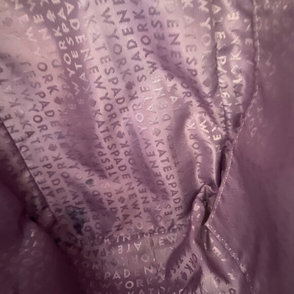 Kate Spade Glitter Stripe Lavender Tote Bag – Saffiano Leather, Zip Top - Picture 12 of 12